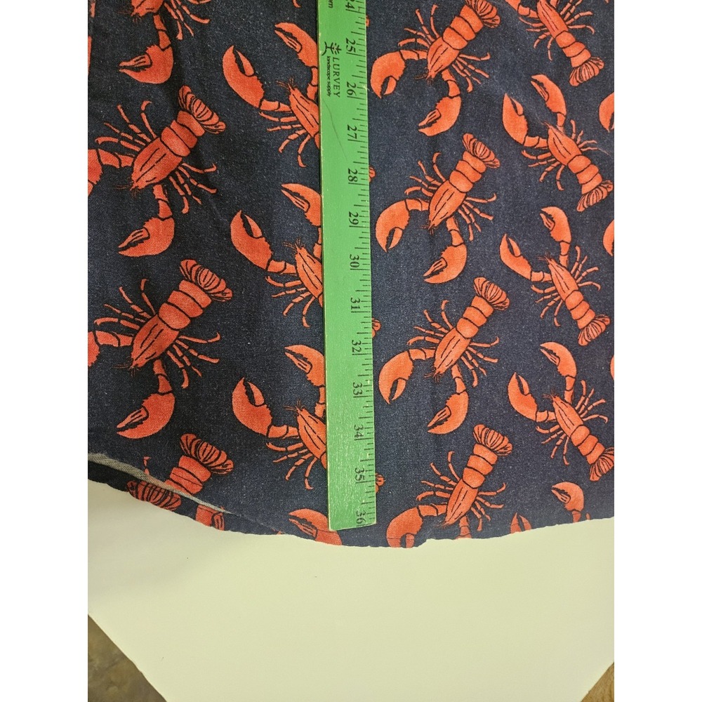 Old Navy Lobster Shirt Dress Tunic Short Sleeve Blue Red Kitsch Size Medium Fish - Picture 7 of 7